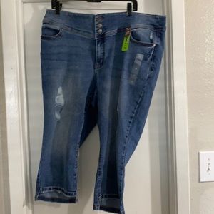 High rise jegging crop